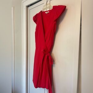Red Madewell Wrap Dress